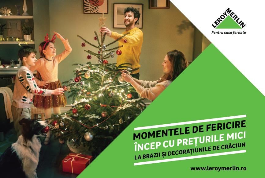 Leroy Merlin anunță o nouă ediție a Campaniei de Vânzare Sustenabilă a Brazilor de Crăciun, încurajând românii să returneze pomii naturali după Sărbători 